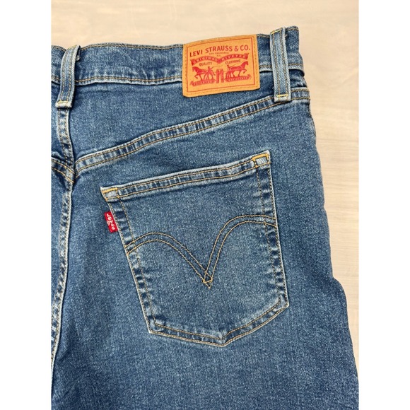 Levi's Ribcage Straight Ankle High Rise Button‎ Fly Jeans 32x27 Stretch - Picture 6 of 10